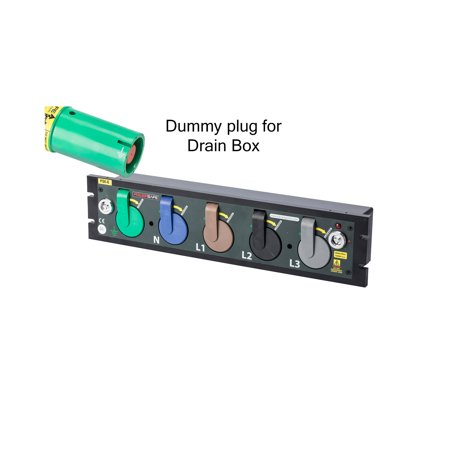 126325 P3 DRAIN BOX Dummy PLUG E-GN to use Sequential box without Earth lead