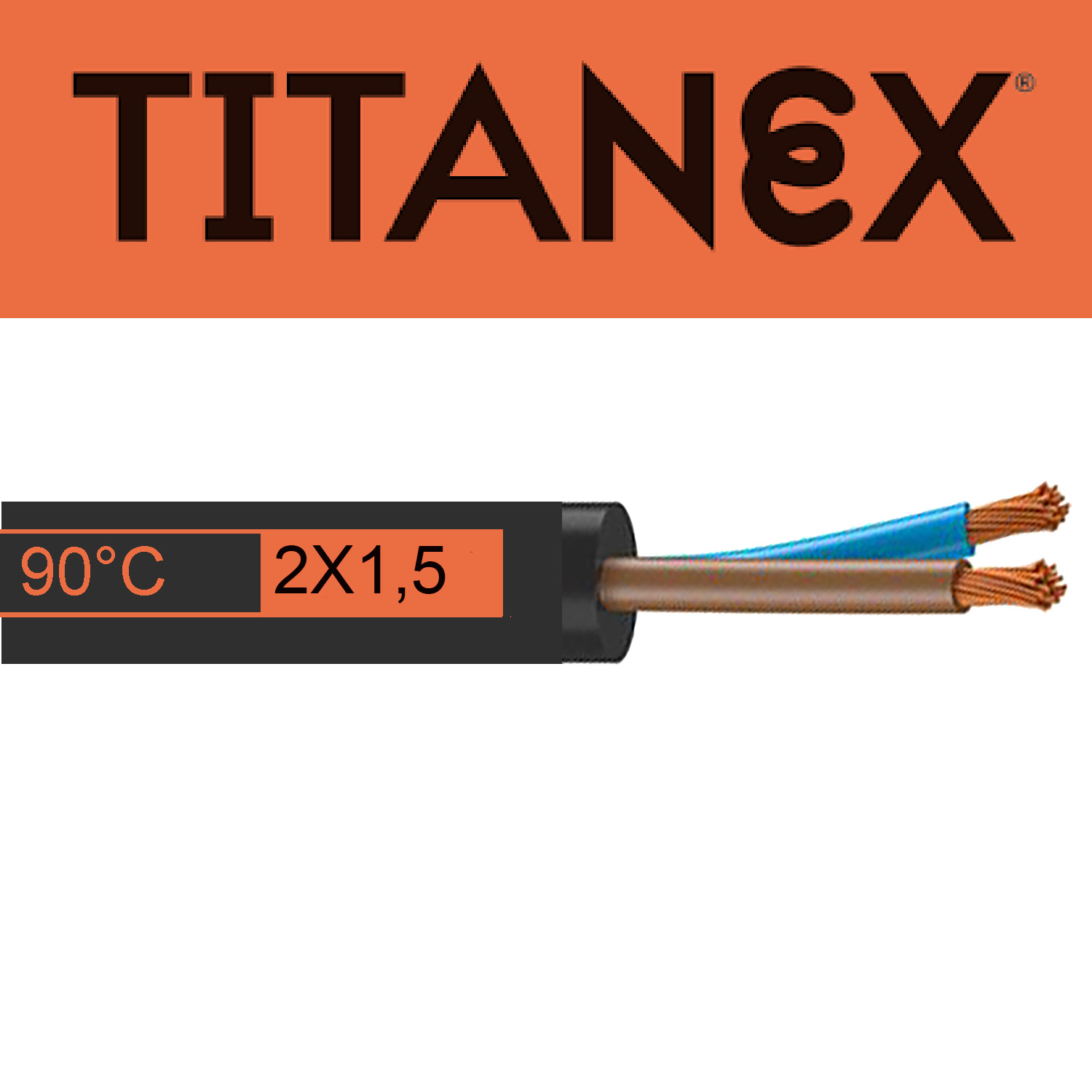 123331 H07RN-F TITANEX® 2 x 1,5 mm²